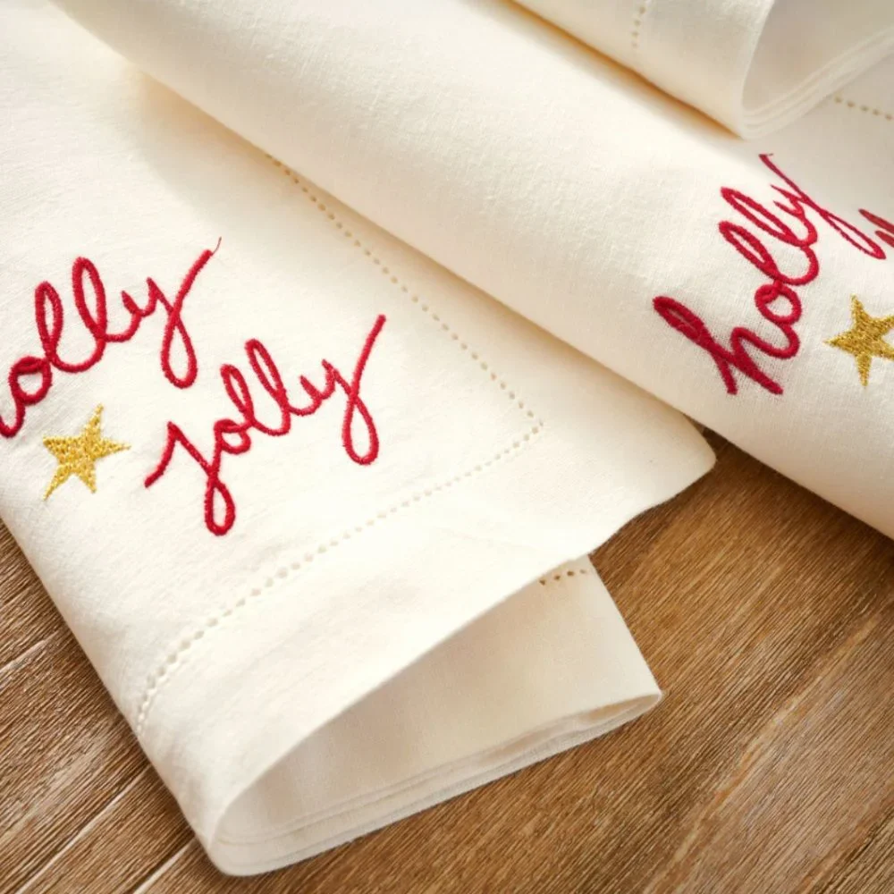 Pottery Barn Holly Jolly Napkins